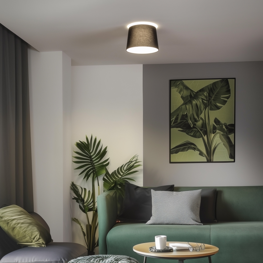 Brilagi - LED plafonski luster CERIA 1xE27/40W/230V Ø 30 cm crna