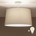 Brilagi - LED plafonski luster CERIA 1xE27/60W/230V prečnik 45 cm bela/siva