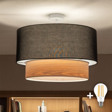 Brilagi - LED plafonski luster CERIA 1xE27/60W/230V prečnik 50 cm bela/crna/bež