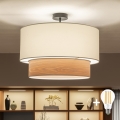 Brilagi - LED plafonski luster CERIA 1xE27/60W/230V prečnik 50 cm crna/bela/bež