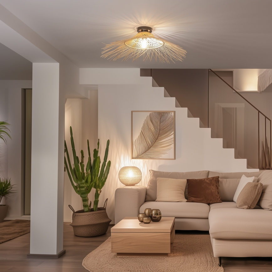Brilagi - LED plafonski luster CERIA BOHO 1xE27/40W/230V prečnik 100 cm bambus