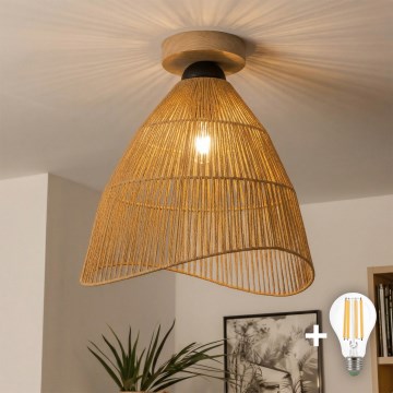 Brilagi - LED plafonski luster CERIA BOHO 1xE27/40W/230V prečnik 50 cm braon/hrast