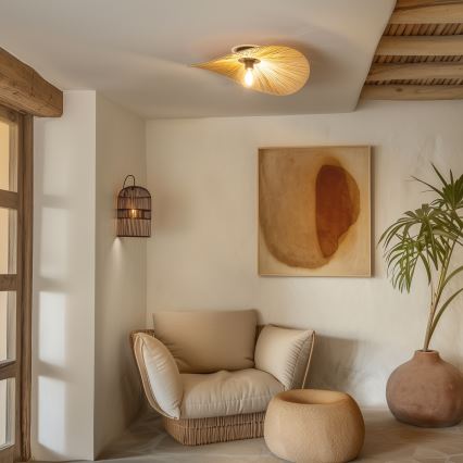 Brilagi - LED plafonski luster CERIA BOHO 1xE27/40W/230V, prečnik 60 cm, rafija