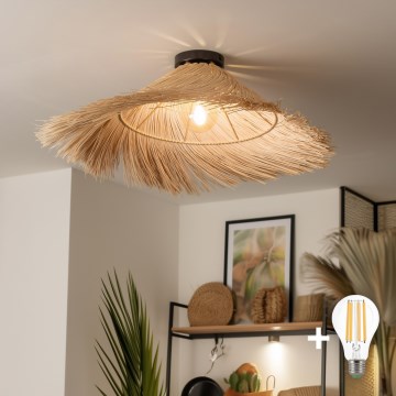 Brilagi - LED plafonski luster CERIA BOHO 1xE27/40W/230V, prečnik 70 cm, ratan