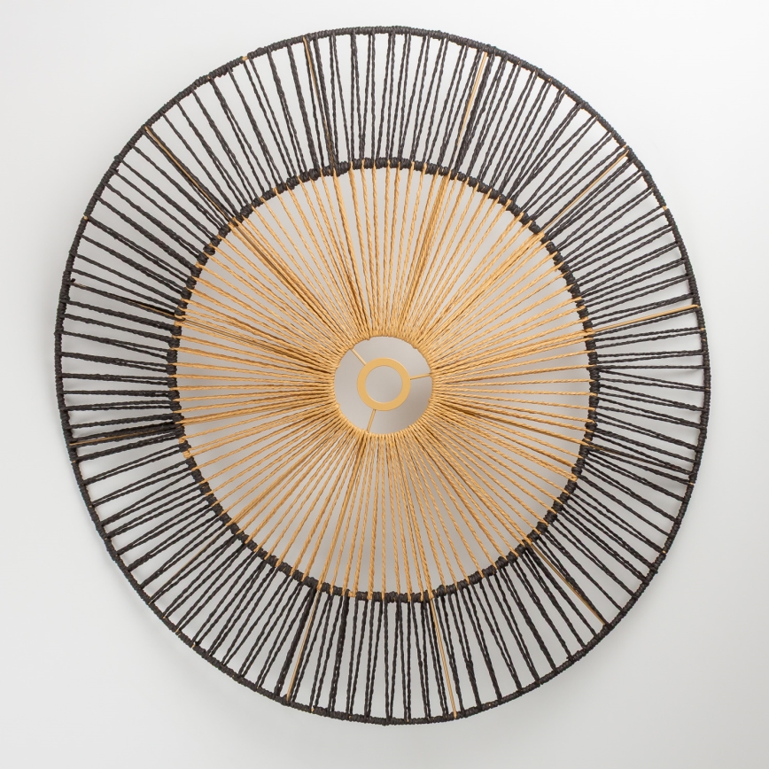 Brilagi - LED plafonski luster CERIA BOHO 1xE27/40W/230V prečnik 80 cm crna/braon/hrast
