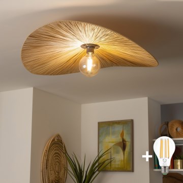 Brilagi - LED plafonski luster CERIA BOHO 1xE27/40W/230V, prečnika 80 cm, rafija