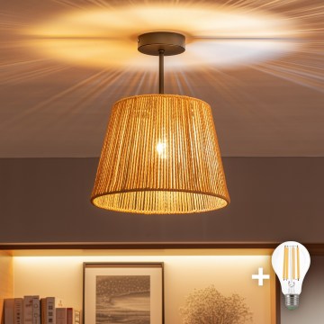 Brilagi - LED plafonski luster CERIA BOHO 1xE27/60W/230V prečnik 28 cm crna/smeđa