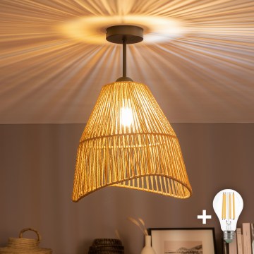 Brilagi - LED plafonski luster CERIA BOHO 1xE27/60W/230V prečnik 30 cm crna/smeđa