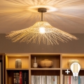 BRILAGI - LED plafonski luster CERIA BOHO 1xE27/60W/230V prečnik 70 cm crna/bež