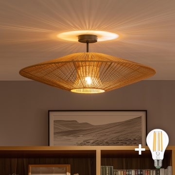 Brilagi - LED plafonski luster CERIA BOHO 1xE27/60W/230V prečnik 70 cm crna/braon