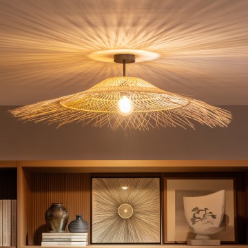 Brilagi - LED plafonski luster CERIA BOHO 1xE27/60W/230V Ø 100 cm crna/bež