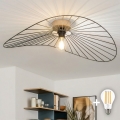 Brilagi - LED plafonski luster CERIA WIRE 1xE27/40W/230V 60x80 cm crna/hrast