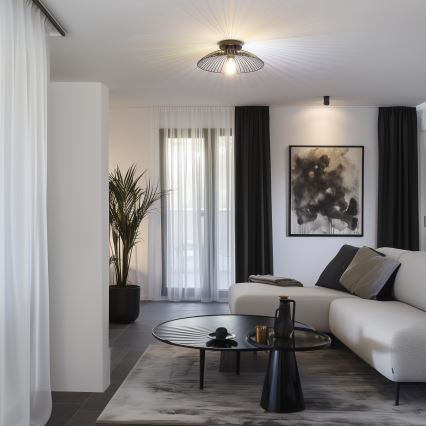 Brilagi - LED plafonski luster CERIA WIRE 1xE27/40W/230V, prečnik 38 cm, crne boje