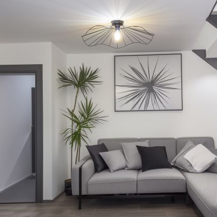 Brilagi - LED plafonski luster CERIA WIRE 1xE27/40W/230V prečnik 80 cm crni