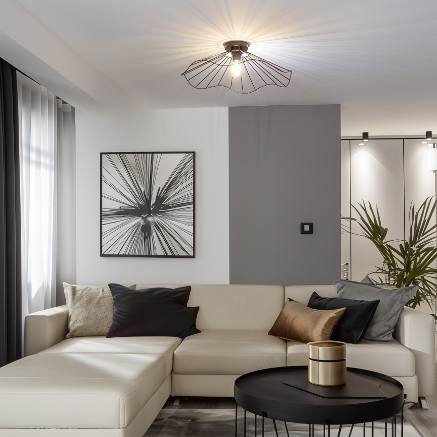 Brilagi - LED plafonski luster CERIA WIRE 1xE27/40W/230V prečnika 60 cm crna