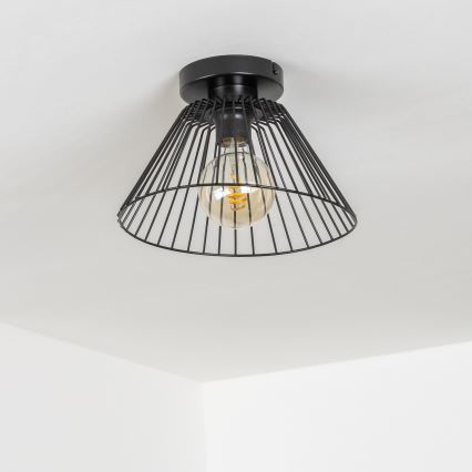 Brilagi - LED plafonski luster CERIA WIRE 1xE27/40W/230V Ø 30 cm crna