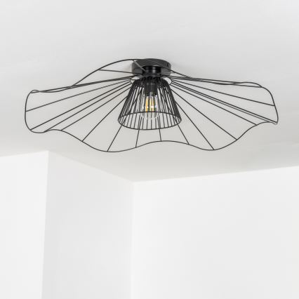 Brilagi - LED plafonski luster CERIA WIRE 1xE27/40W/230V Ø 80 cm crna