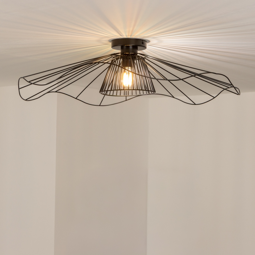 Brilagi - LED plafonski luster CERIA WIRE 1xE27/40W/230V Ø 80 cm crna