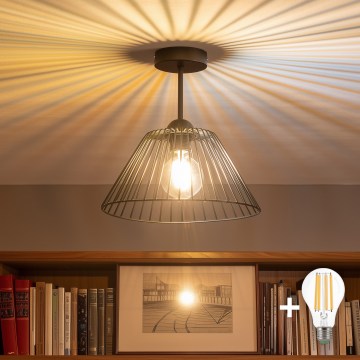 Brilagi - LED plafonski luster CERIA WIRE 1xE27/60W/230V prečnik 30 cm crna