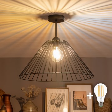 Brilagi - LED plafonski luster CERIA WIRE 1xE27/60W/230V prečnik 45 cm crna