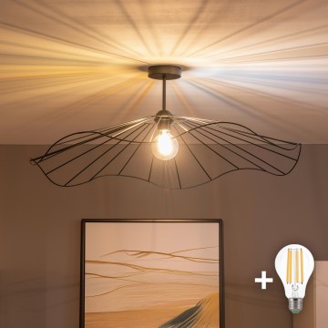 Brilagi - LED plafonski luster CERIA WIRE 1xE27/60W/230V Ø 80 cm crni