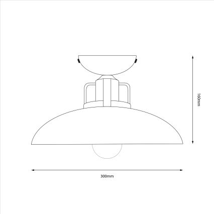 Brilagi - LED Plafonski luster FLAMENGO 1xE27/60W/230V bela