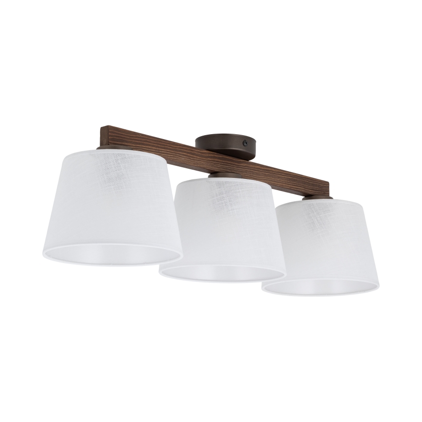 BRILAGI - LED plafonski luster LATTE 3xE27/15W/230V borovina/bela