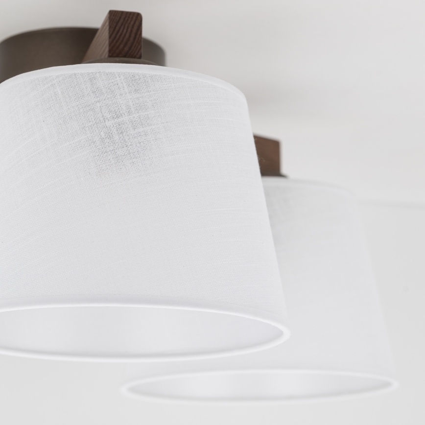 BRILAGI - LED plafonski luster LATTE 3xE27/15W/230V borovina/bela