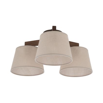 BRILAGI - LED plafonski luster LATTE 3xE27/15W/230V borovina/bež