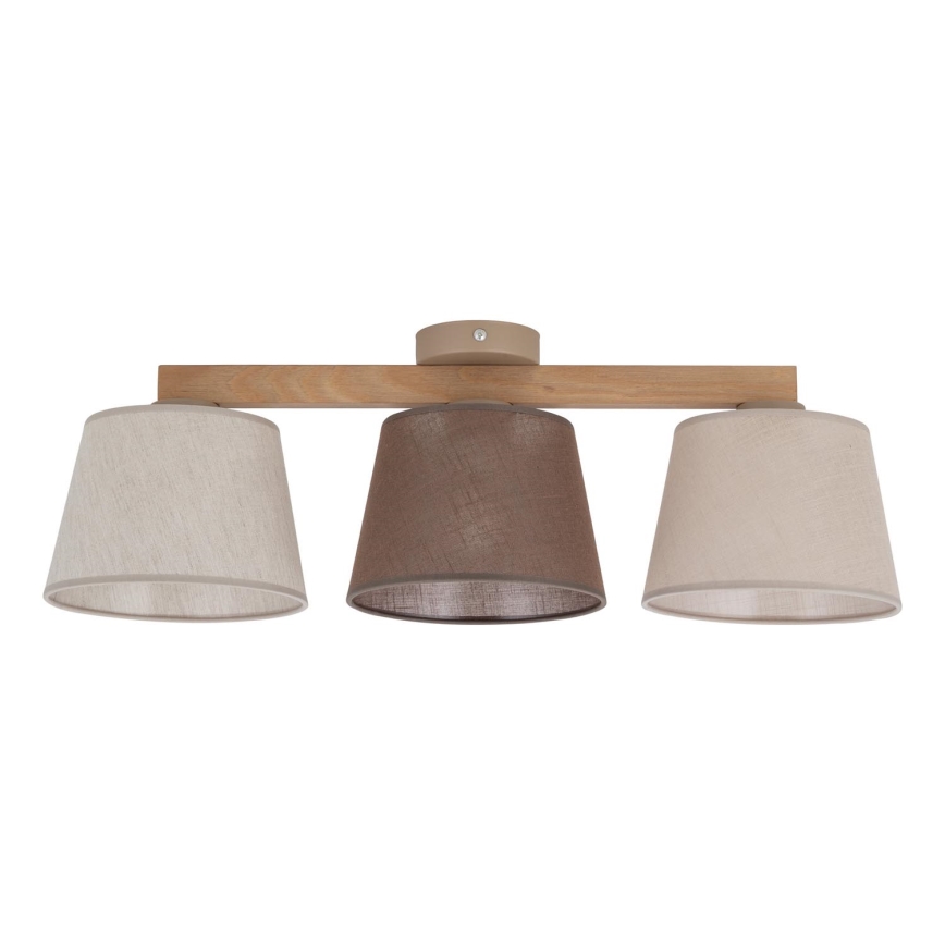 BRILAGI - LED plafonski luster LATTE 3xE27/15W/230V borovina/miks