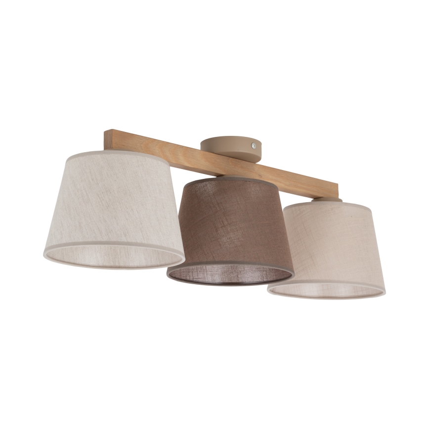 BRILAGI - LED plafonski luster LATTE 3xE27/15W/230V borovina/miks