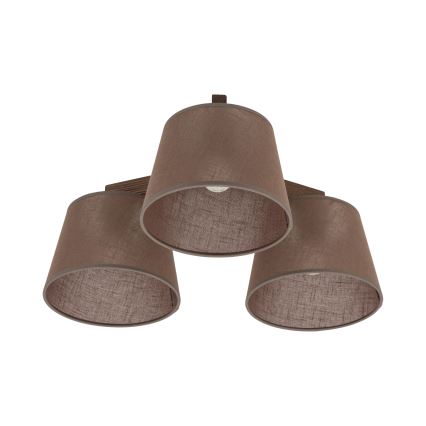 BRILAGI - LED plafonski luster LATTE 3xE27/15W/230V borovina/smeđa