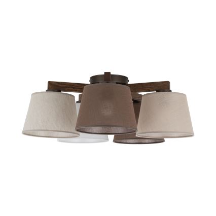 BRILAGI - LED plafonski luster LATTE 5xE27/15W/230V borovica/mix