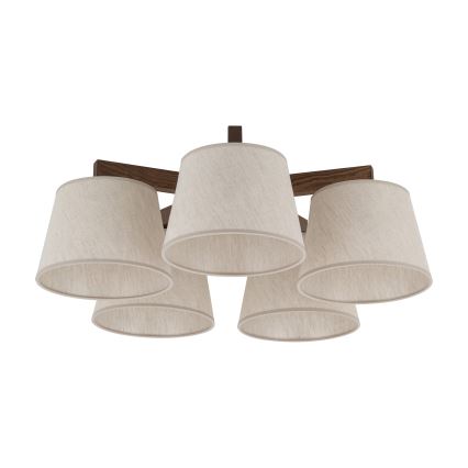 BRILAGI - LED plafonski luster LATTE 5xE27/15W/230V borovina/krem