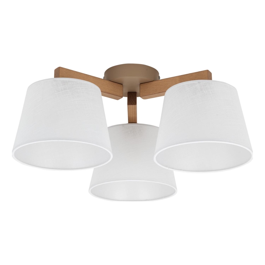 BRILAGI - LED plafonski luster LATTE SABIA 3xE27/15W/230V borovina/bela