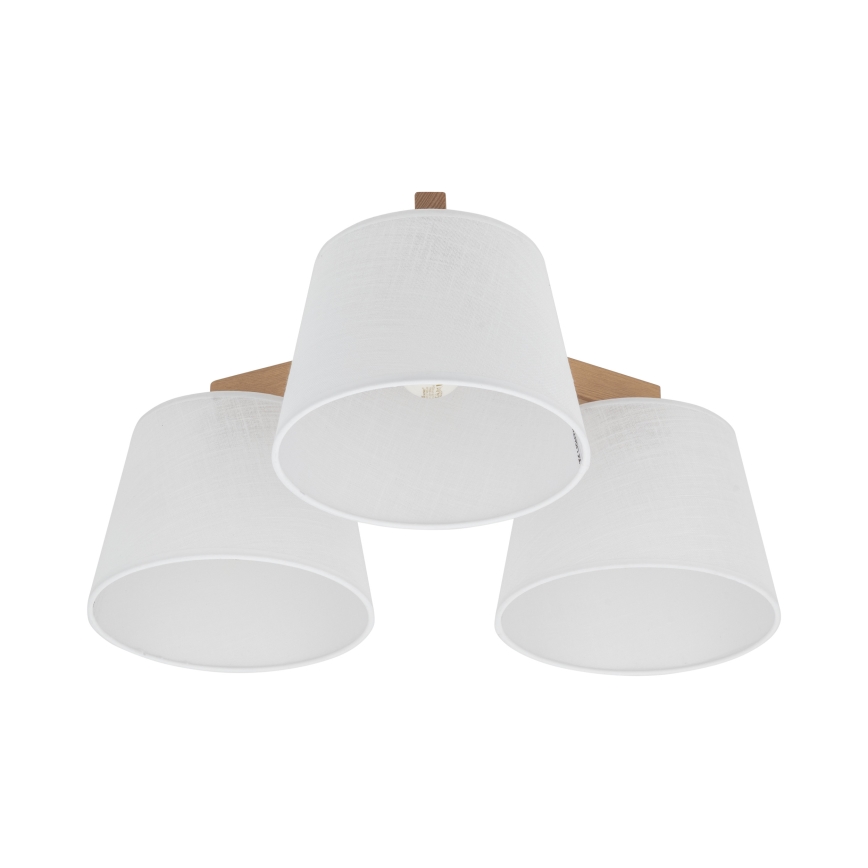 BRILAGI - LED plafonski luster LATTE SABIA 3xE27/15W/230V borovina/bela