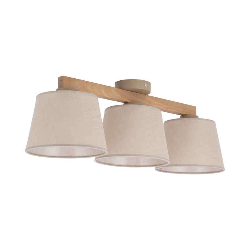 BRILAGI - LED Plafonski luster LATTE SABIA 3xE27/15W/230V borovina/bež