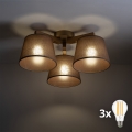 BRILAGI - LED plafonski luster LATTE SABIA 3xE27/15W/230V borovina/braon