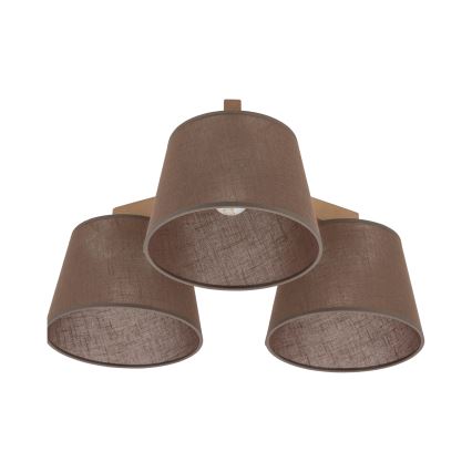 BRILAGI - LED plafonski luster LATTE SABIA 3xE27/15W/230V borovina/braon