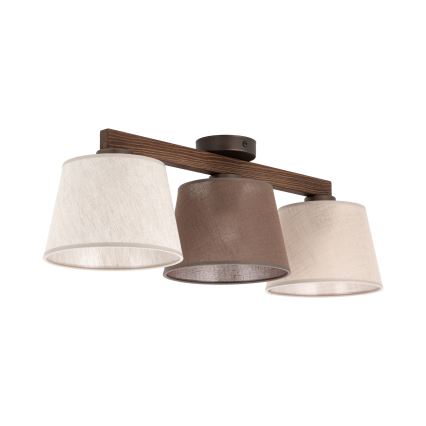 BRILAGI - LED Plafonski luster LATTE SABIA 3xE27/15W/230V borovina/mešavina