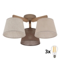 BRILAGI - LED Plafonski luster LATTE SABIA 3xE27/15W/230V borovina/mix
