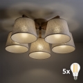 BRILAGI - LED plafonski luster LATTE SABIA 5xE27/15W/230V bor/krem