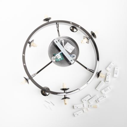 Brilagi - LED plafonski luster MILLA 10xG9/3W/230V crni hrom/zadimljeno staklo