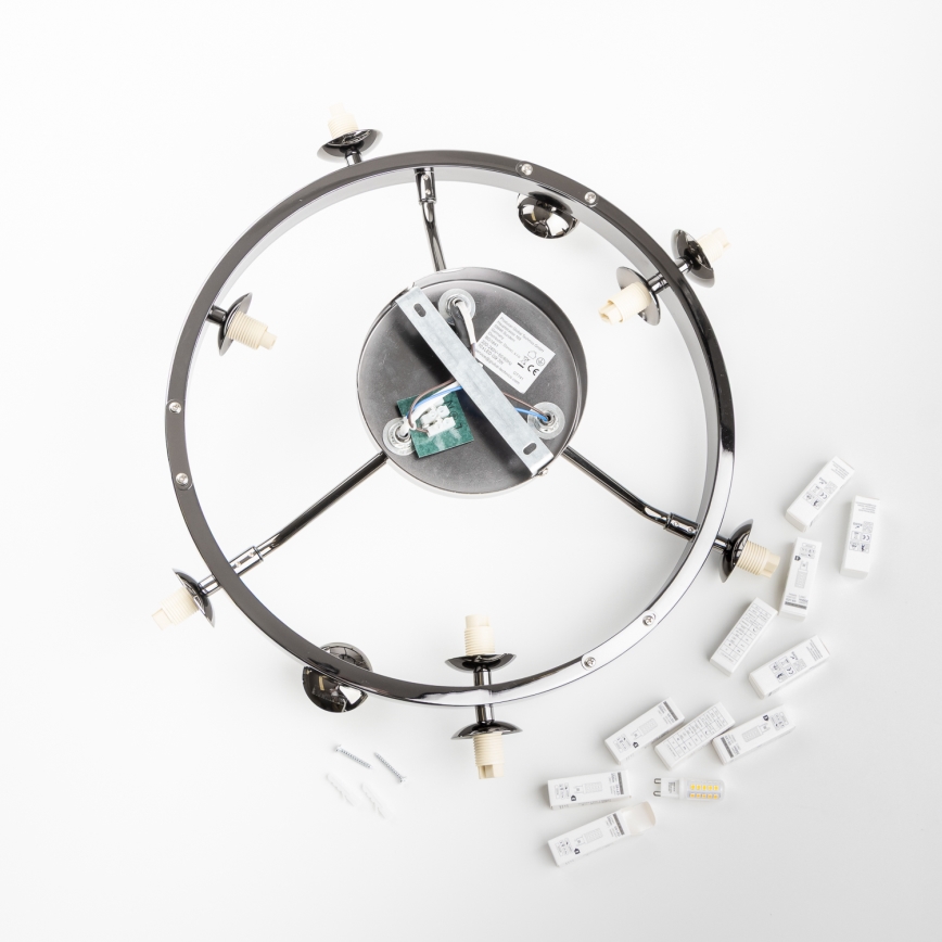 Brilagi - LED plafonski luster MILLA 10xG9/3W/230V crni hrom/zadimljeno staklo