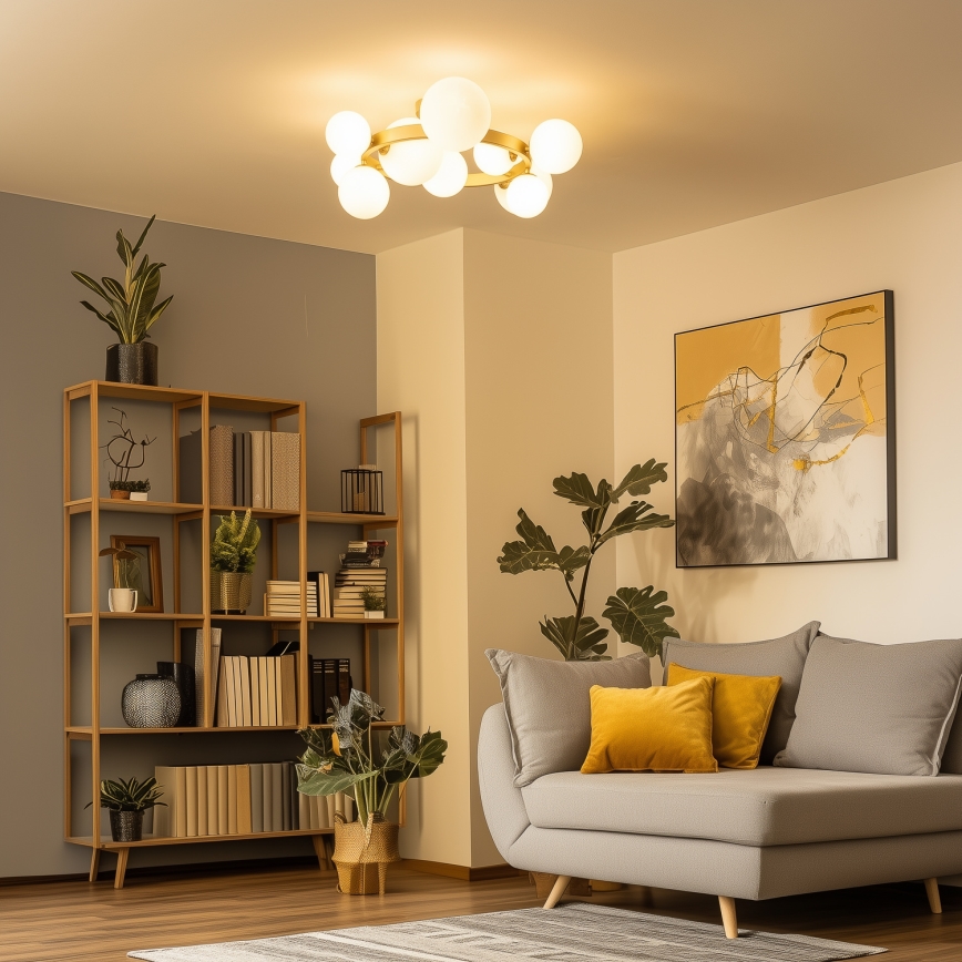 Brilagi - LED plafonski luster MILLA 10xG9/3W/230V zlatna/bela