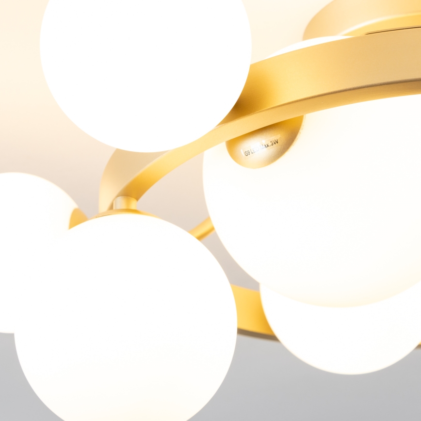 Brilagi - LED plafonski luster MILLA 10xG9/3W/230V zlatna/bela