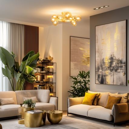 Brilagi - LED plafonski luster MILLA 10xG9/3W/230V zlatni