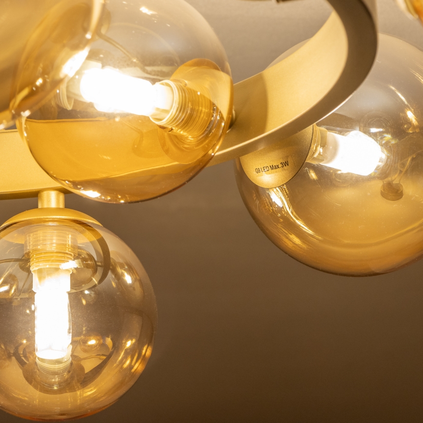 Brilagi - LED plafonski luster MILLA 10xG9/3W/230V zlatni