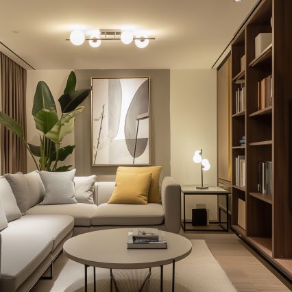 Brilagi - LED plafonski luster MILLA 4xG9/3W/230V crni hrom/bela