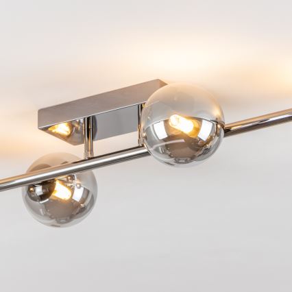 Brilagi - LED plafonski luster MILLA 4xG9/3W/230V crni hrom/zadimljeno staklo
